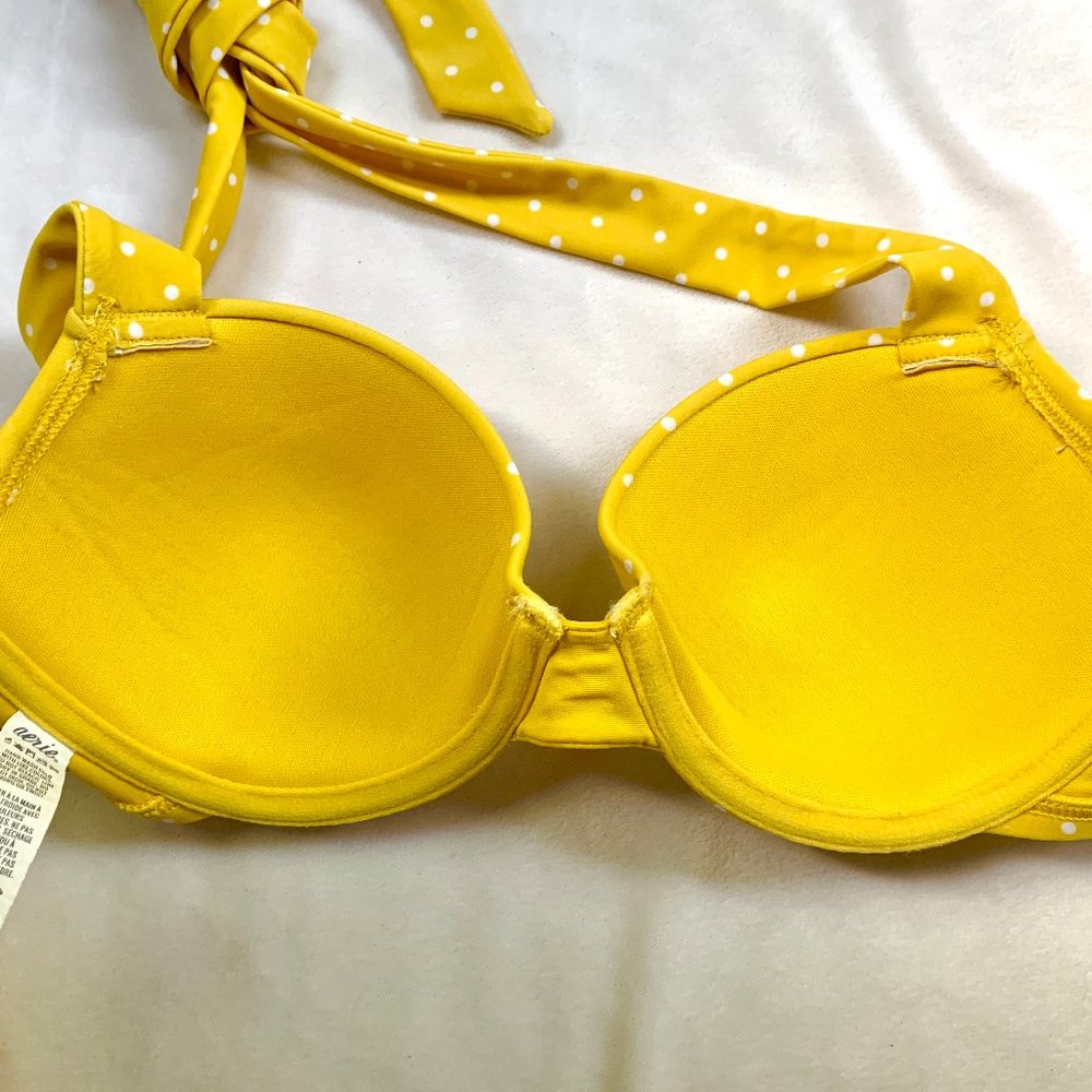 Aerie Yellow Polka Dot Bikini Top - Picture 9 of 10